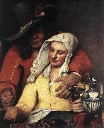 VERMEER VAN DELFT, Jan The Procuress (detail) wer oil painting